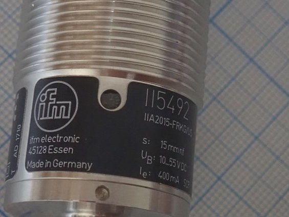 Датчик индуктивный ifm II5492 IIA2015-FRKG/US s:15mm Ub:10...55VDC Ie:400mA