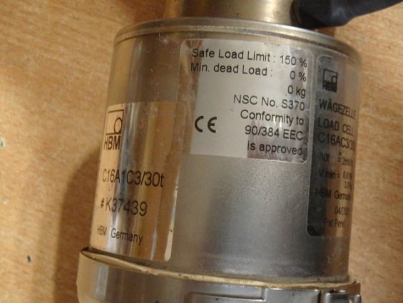 Тензодатчик веса колонного типа hbm c16a1c3/30t Emax=30t точность-c3 нагрузка 30t