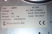 Пневматический демпфер сдвижной Formula Air ADPD Ф100mm типа-AADA000169 P17/2519 PALAMATIC флажок