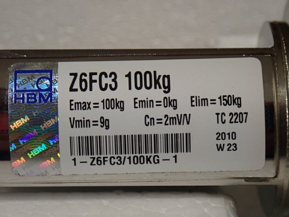 Балочный тензодатчик веса HBM Z6FC3 100kg 1-Z6FC3/100KG-1 Emax=100kg Emin=0kg Elim=150kg Vmin=9g