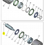 Уплотнительное кольцо R44 EVOLUTION 50001781 фторкаучук оси ролика гранулятора EVOLUTION-8250 8105