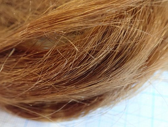 Волос натуральный женский русый неокрашенный срез длина 500мм