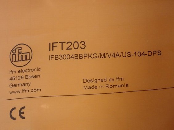 Индуктивный датчик ifm IFT203 IFB3004BBPKG/M/V4A/US-104-DPS
