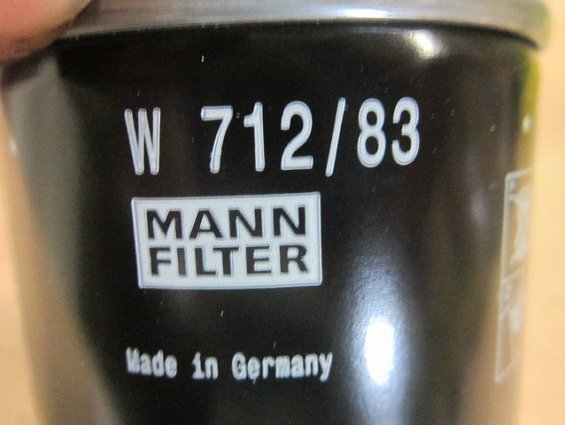 Фильтр масляный mann filter w712/83 toyota 90915-20003 oil filter дизельных двигателей 1kd-ftv 1GD