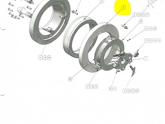 Кольцо обруч переднее матрицы EVOLUTION 50003774 FRONT HOOP FOR PRESS 1800 SFTM грануляторов