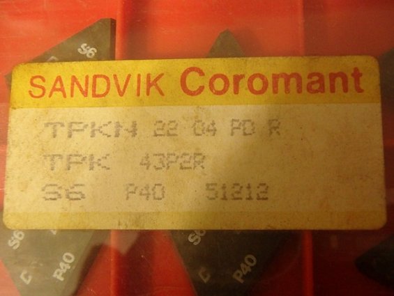 Пластина Coromant TPKN2204PDR tpkn-22-04-pd-R tpk-43p2R сплав-S6 p40