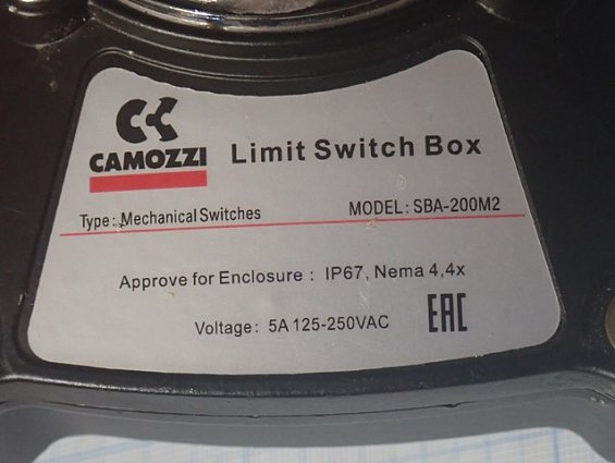 Блок конечных выключателей CAMOZZI SBA-200M2 LIMIT SWITCH BOX БЕЗ КРЕПЕЖА