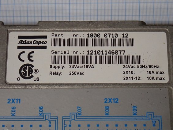 Регулятор контроллер Atlas Copco Elektronikon II 1900071012 для воздушного компрессора GA55PLUS уста