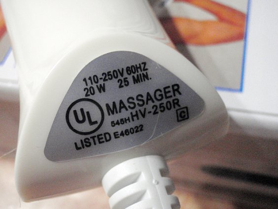 Вибромассажер Hitachi Magic Wand hv-250R massager 110-250V 60Hz 20W 25MIN HITACHI для спины и ног